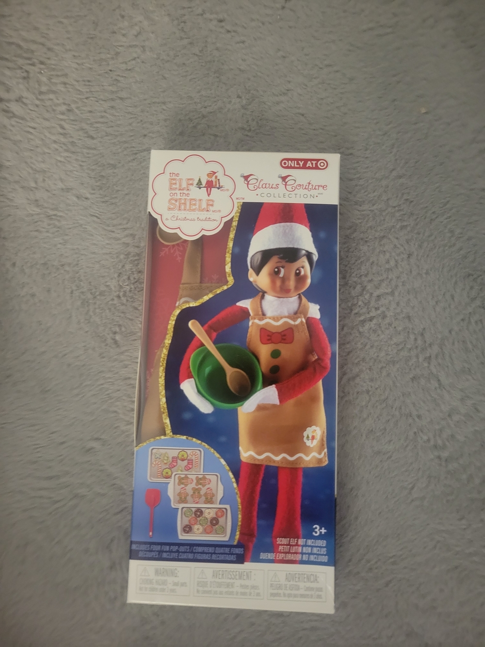 Elf on the Shelf Outfit with Red Hat, Brown Apron, Green Bowl